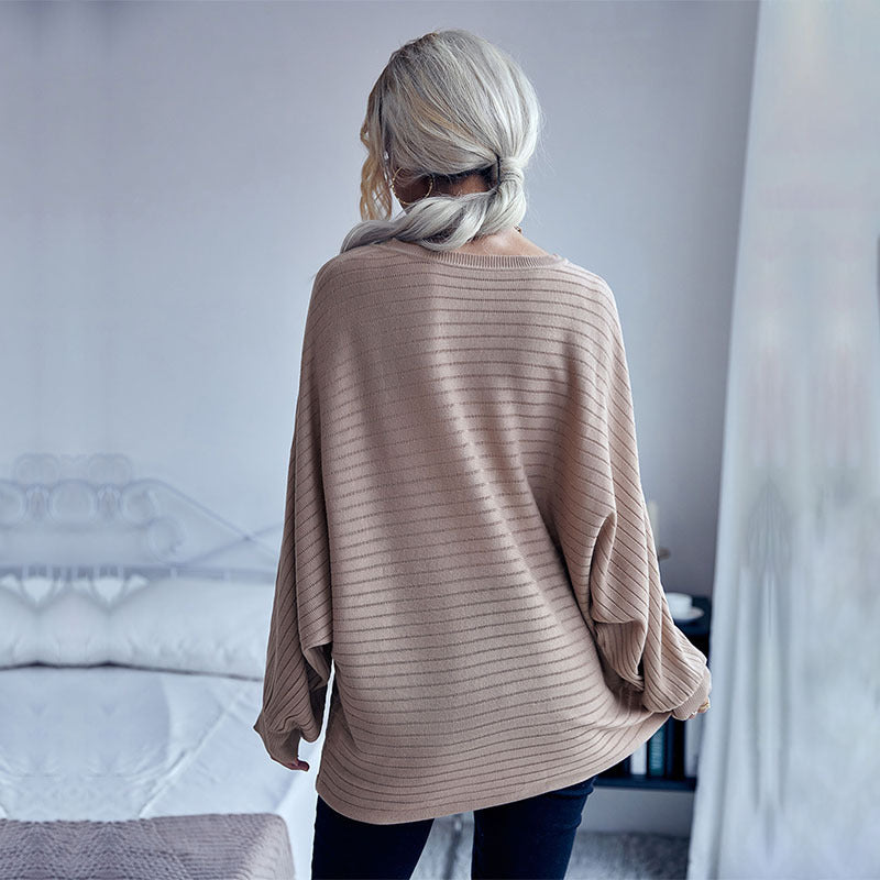 Damen Strickpullover Lässig Weitem Schnitt Norvielle