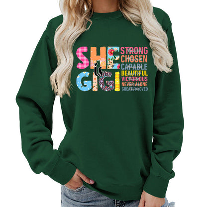 Damen Sweatshirt Inspirierendes Text-Design Norvielle