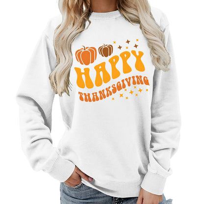Damen Pullover Weihnachtliches Kürbismotiv Gemütlich Norvielle