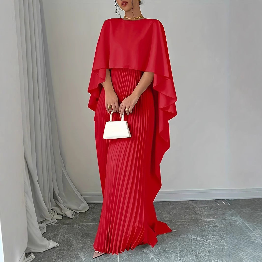 Damen Langkleid Plisseefalten