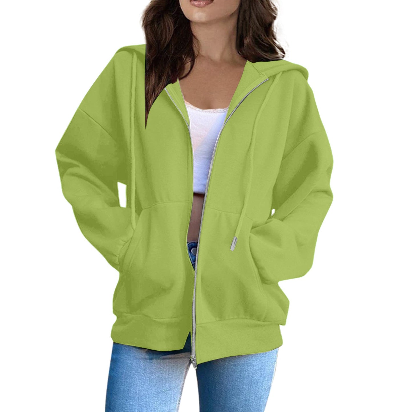 Damen Oversized Kapuzenjacke Gemütlich Norvielle