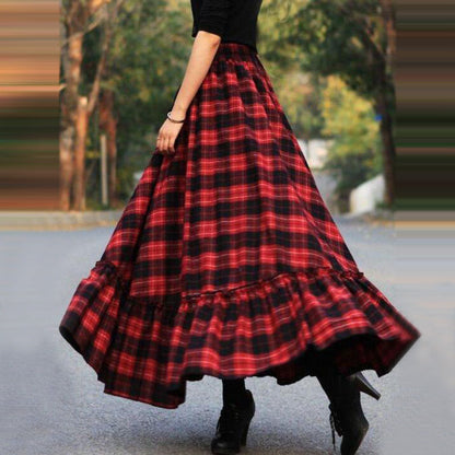 Damen Maxi-Rock Viskose-Mix Eleganter Absatz