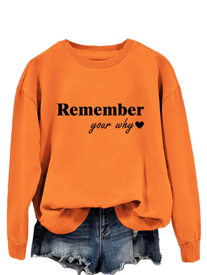 Damen Sweatshirt Lässiger Schnitt Mit Motivierendem Aufdruck Norvielle