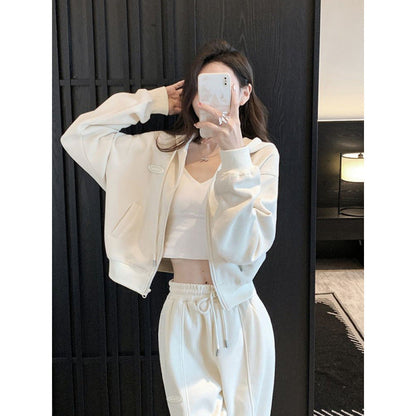 Damen Crop-Jacke Kuschelig Taschen Lässig Norvielle