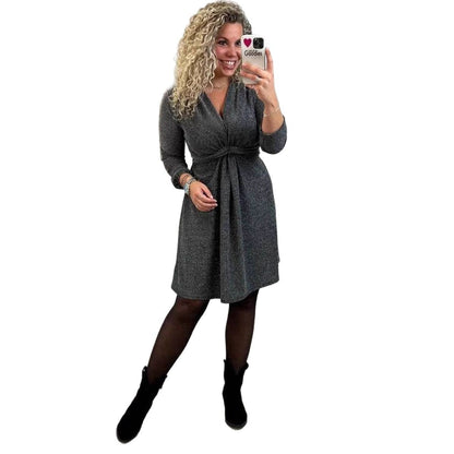 Damen Wickelkleid Rüschendetails Tailliert Norvielle