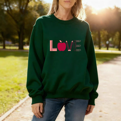 Damen Sweatshirt Kreatives Love-Motiv Norvielle