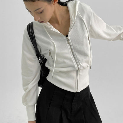 Damen Sportjacke Zip Kapuzenjacke Figurbetont Norvielle