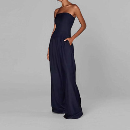 Damen Abendkleid Strapless Mit Taschen Norvielle