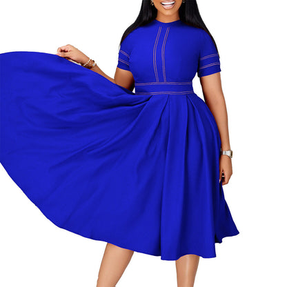 Damen Midikleid feine Taillierung schwingender Rock Norvielle