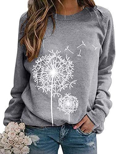 Damen Sweatshirt Pusteblumen-Motiv Norvielle