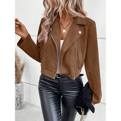 Damen Wildlederjacke Kurz Norvielle