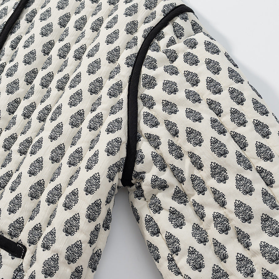 Damen Steppjacke Muster Praktische Taschen Norvielle