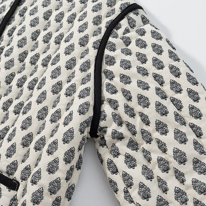 Damen Steppjacke Muster Praktische Taschen Norvielle