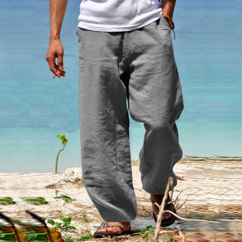 Herrenhose Elastischer Bund Praktische Seitentaschen Beige