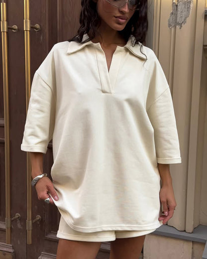 Damen Poloshirt Kleid mit Seitenschlitzen Norvielle