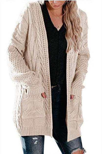 Damen Cardigan Grobstrick Strukturiert