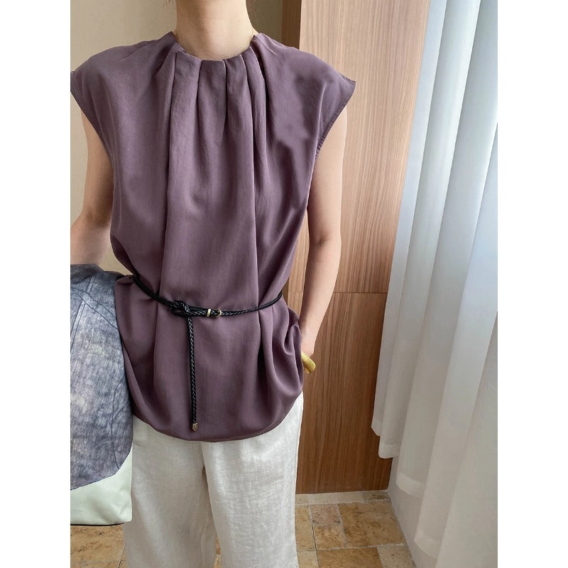 Damen Oberteil Elegantes Bluse Dekorativer Kragen Norvielle - Norvielle