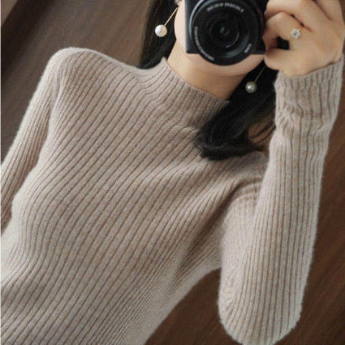 Damen Rollkragenpullover Figurschmeichelnd Norvielle