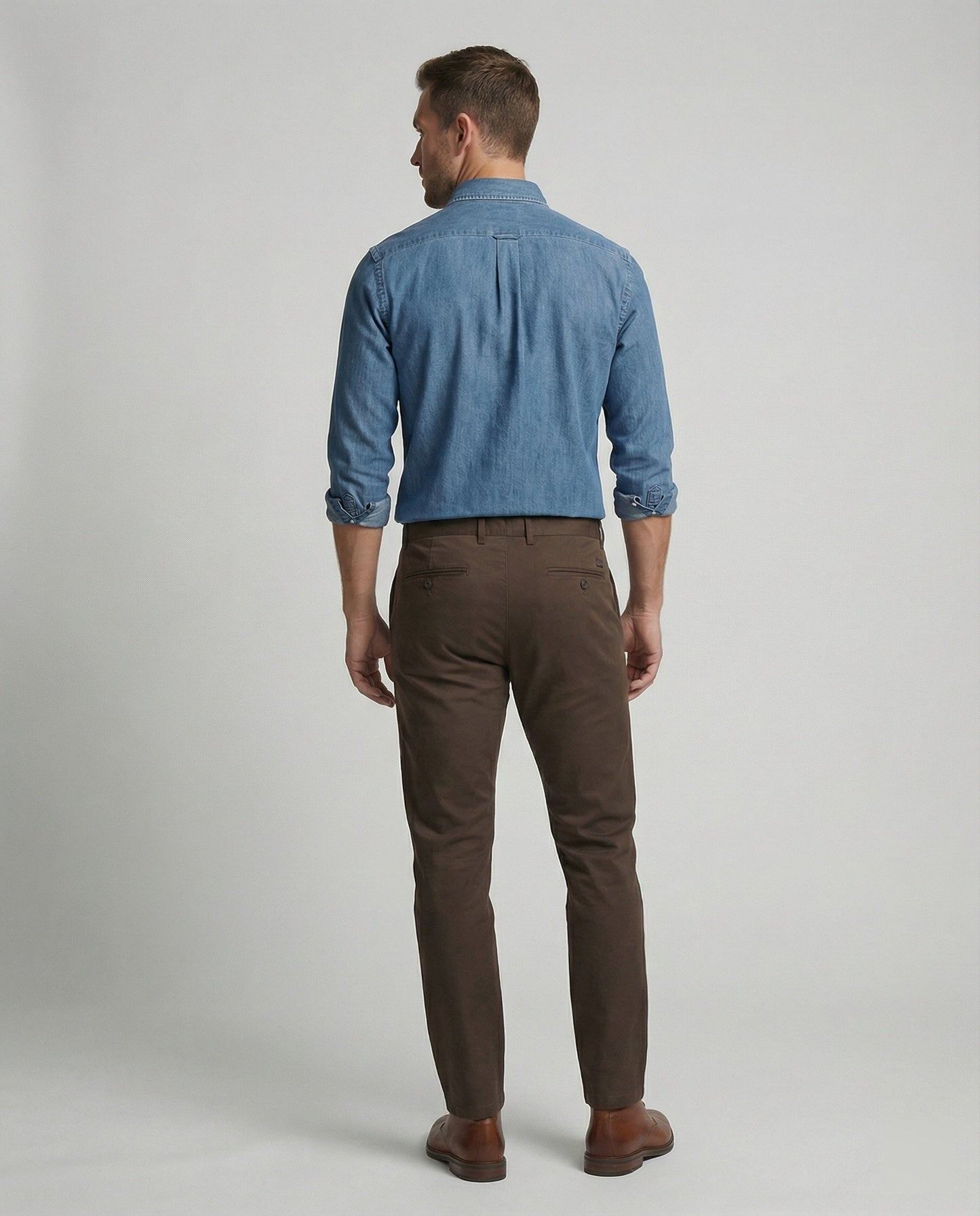Herren Langarmhemd Denim Jeans Kentkragen - Norvielle