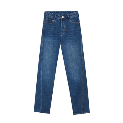 Damen Denim Hemdbluse mit Kontrastärmeln und Brusttasche