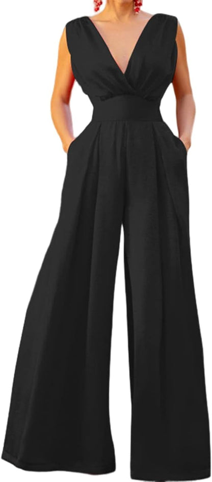Damen Jumpsuit Eleganter Schnitt Norvielle