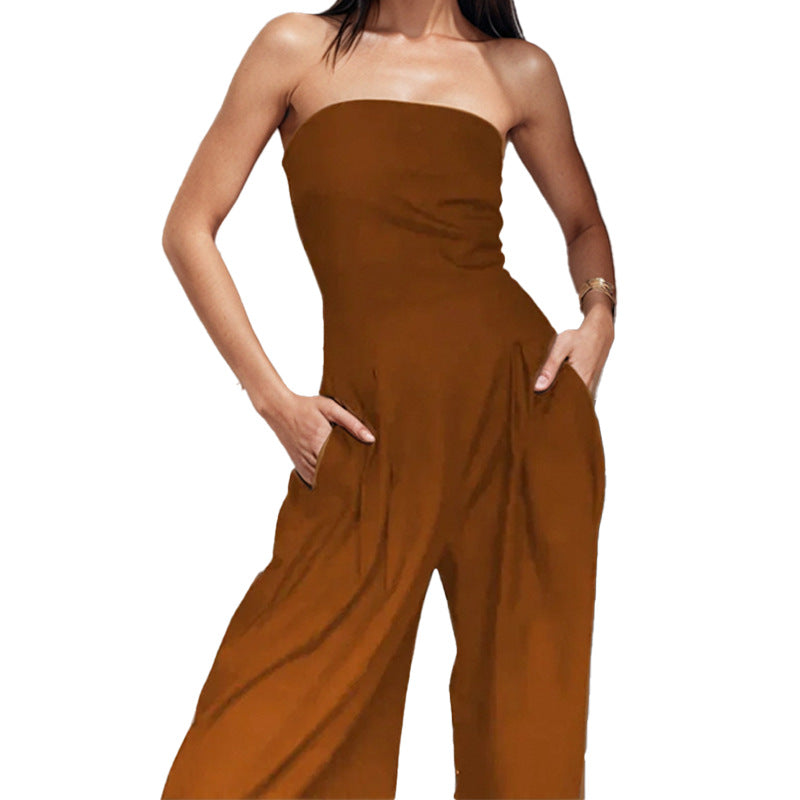 Damen Abendkleid Strapless Mit Taschen Norvielle
