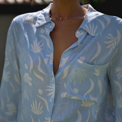 Damen Relax-Outfit Floralmuster Leicht Locker Norvielle