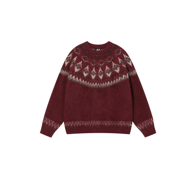 Damen Pullover Traditionelles Muster Norvielle