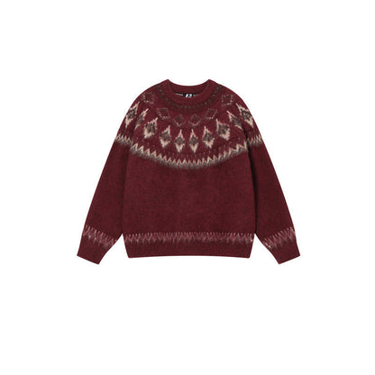 Damen Pullover Traditionelles Muster Norvielle