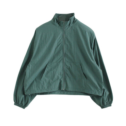 Damen Sportwindjacke Reißverschluss Hochkragen Norvielle
