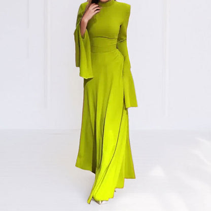 Damen Maxikleid Schulterfrei Glockenärmel Elegantes Design Norvielle
