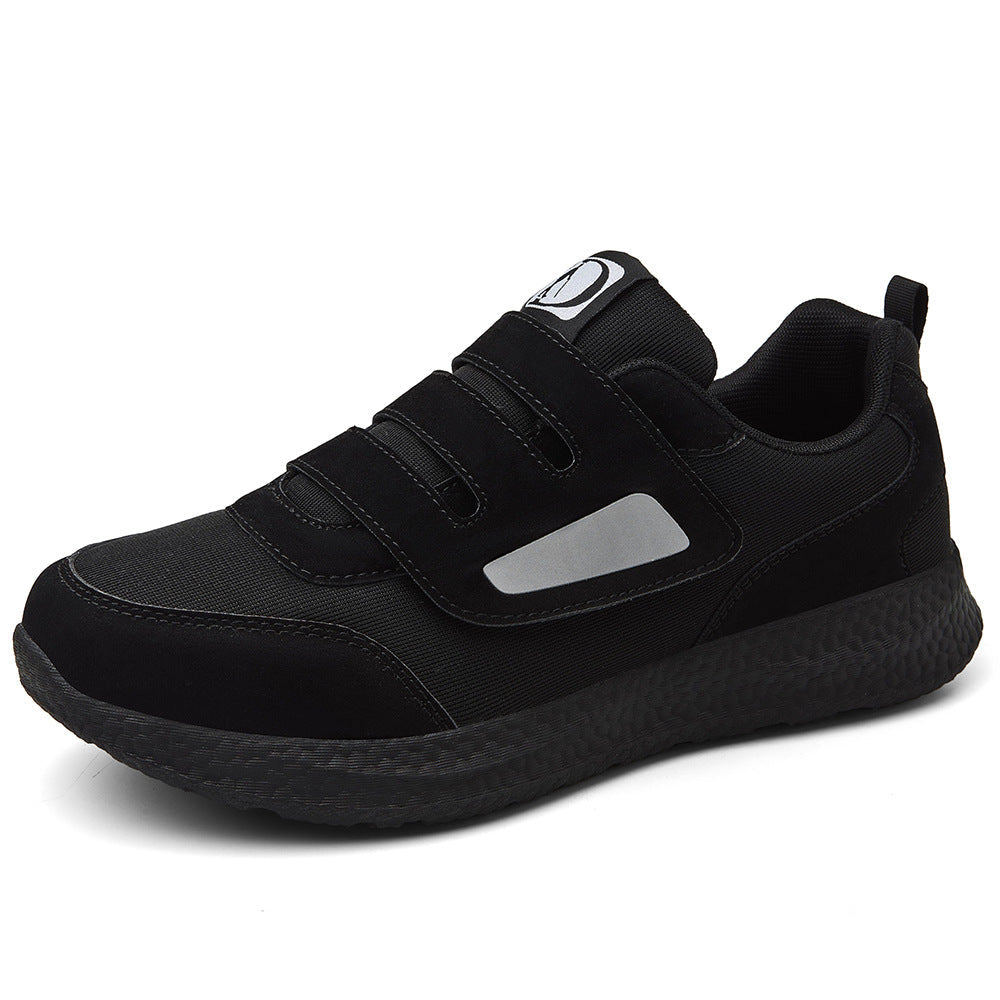 Damen Sneaker Klettverschluss Strukturiert Schwarz - Norvielle