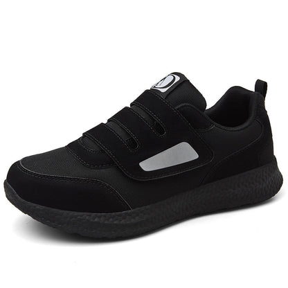 Damen Sneaker Klettverschluss Strukturiert Schwarz - Norvielle