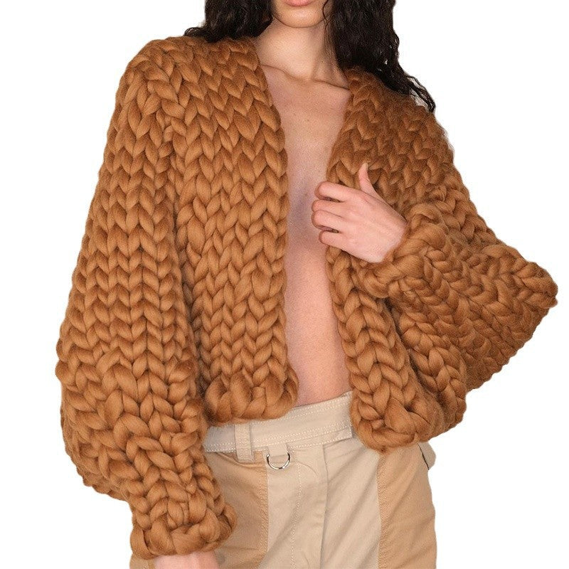 Damen Chunky Strickjacke