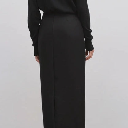 Damen Maxikleid Elegantes Fließendes Kleid schmal Norvielle