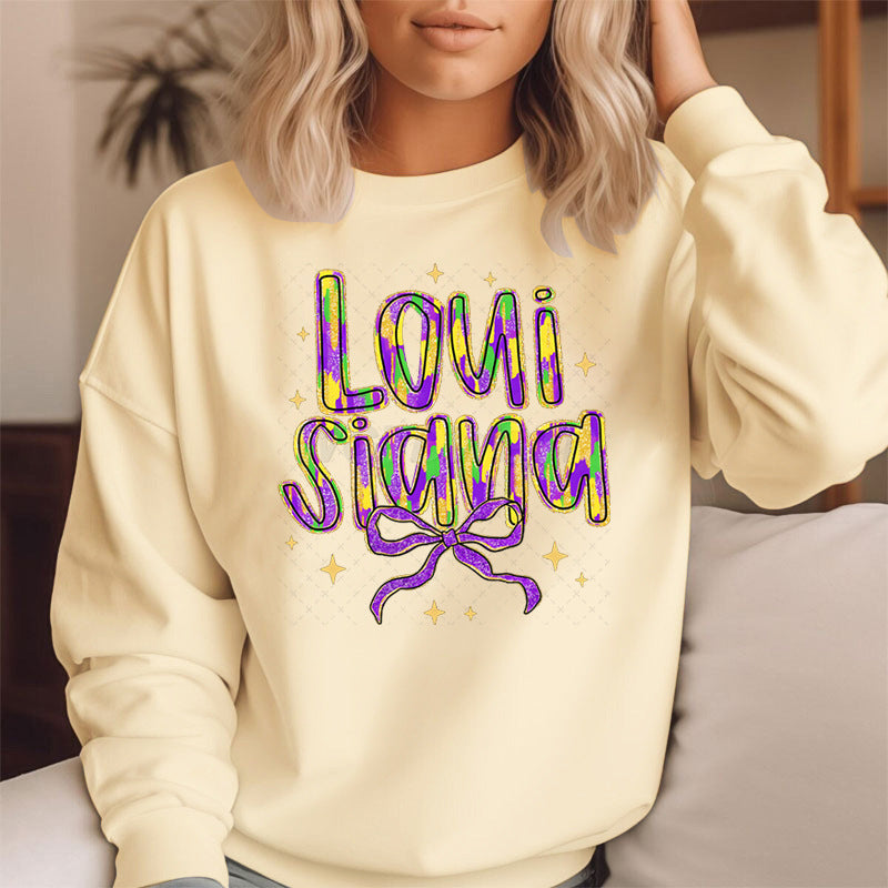 Damen Sweatshirt Weiches Innenfutter Mit Schriftzug Norvielle