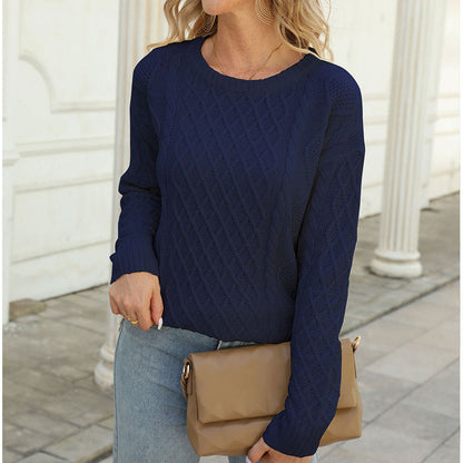 Damen Strickpullover Rautenmuster Norvielle