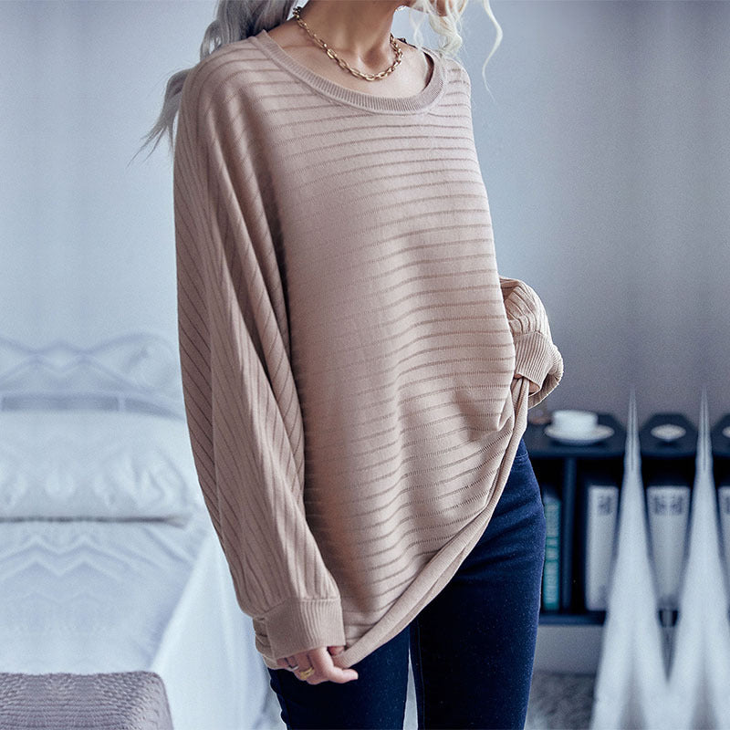 Damen Strickpullover Lässig Weitem Schnitt Norvielle