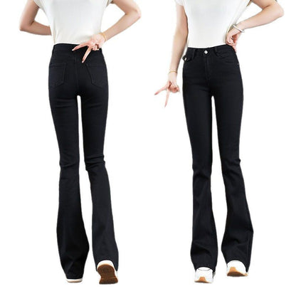 Damen High-Waist Bootcut Jeans Norvielle Elegante Passform