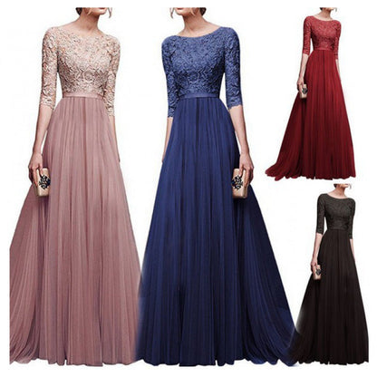 Damen Abendkleid Spitze Voluminöser Rock Norvielle - Norvielle