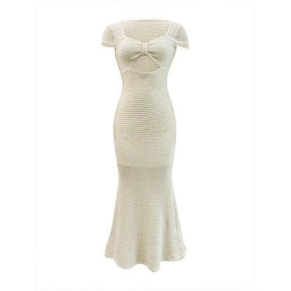 Damen Maxikleid mit Knoten-Design und Cut-Out-Details