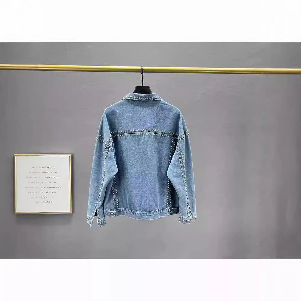 Damen Jeansjacke mit Nieten