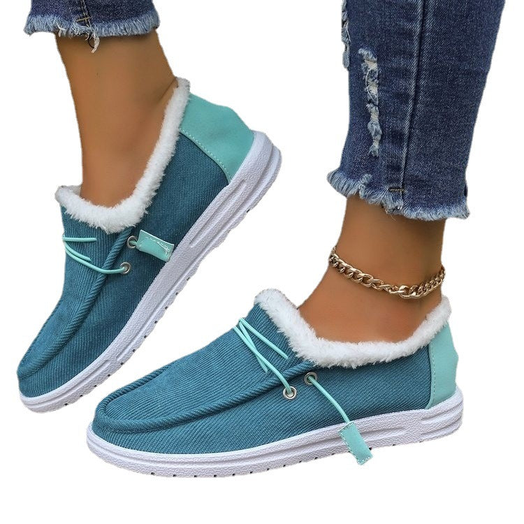 Damen Slip-On Clogs Kuscheliges Innenfutter Flexibler Sohle Bequem