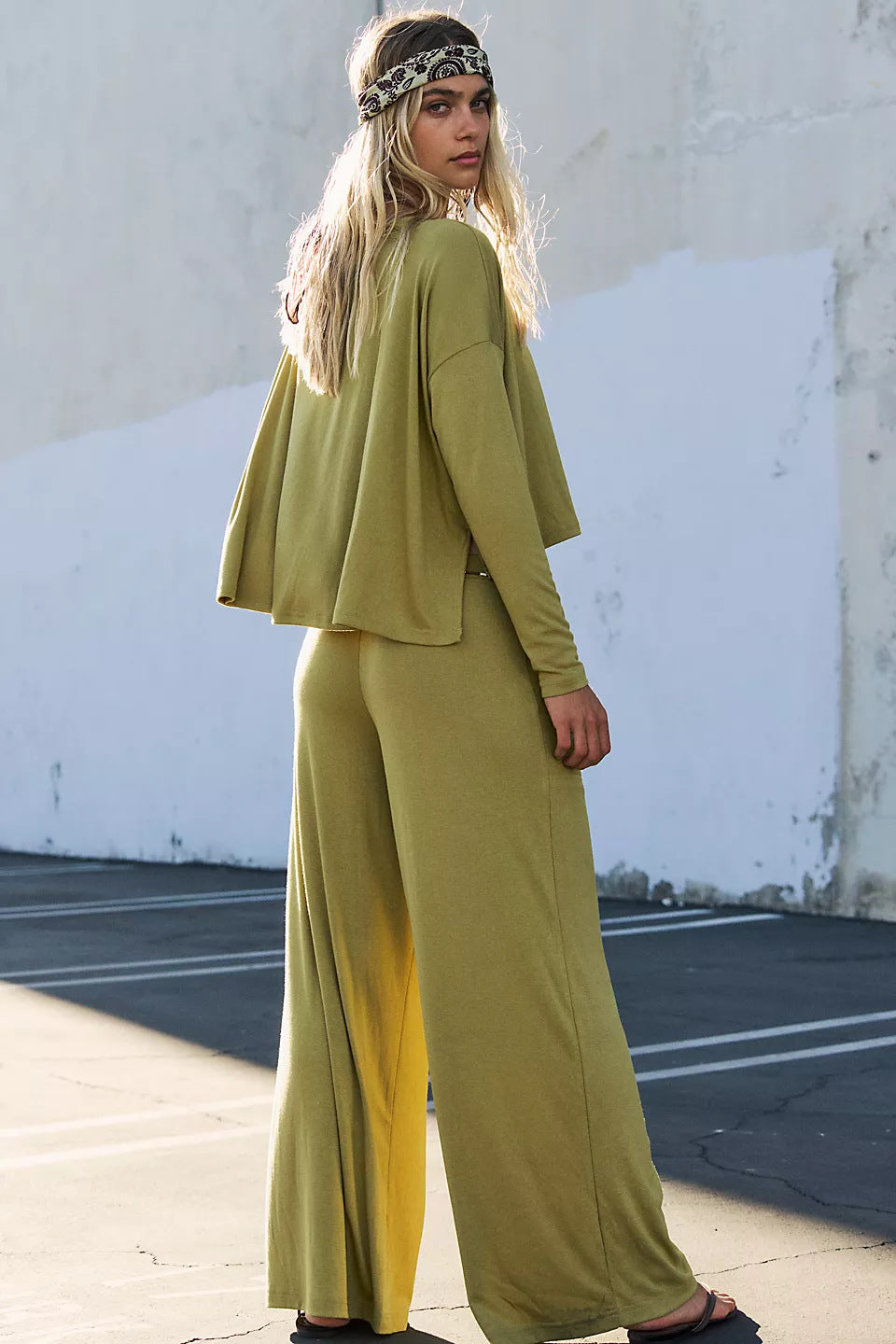Damen Twinset Weites Oberteil und Hose Norvielle