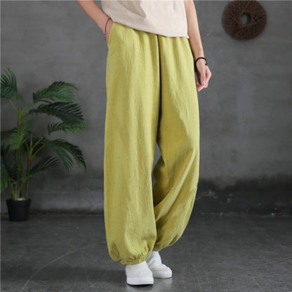 Damen Bequeme Luftpants Elastischer Bund Norvielle