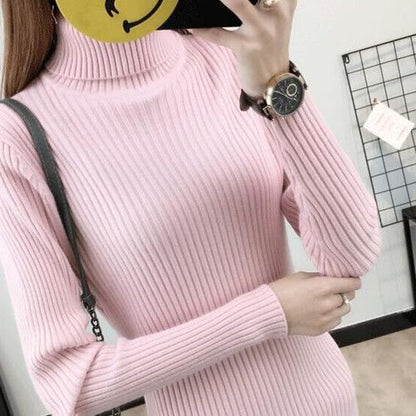 Damen Rollkragenpullover Rippstruktur Hochwertig Norvielle