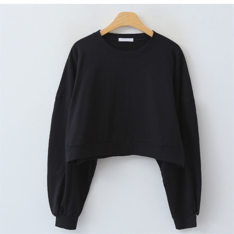 Damen Cropped Pullover Ballonärmel Norvielle
