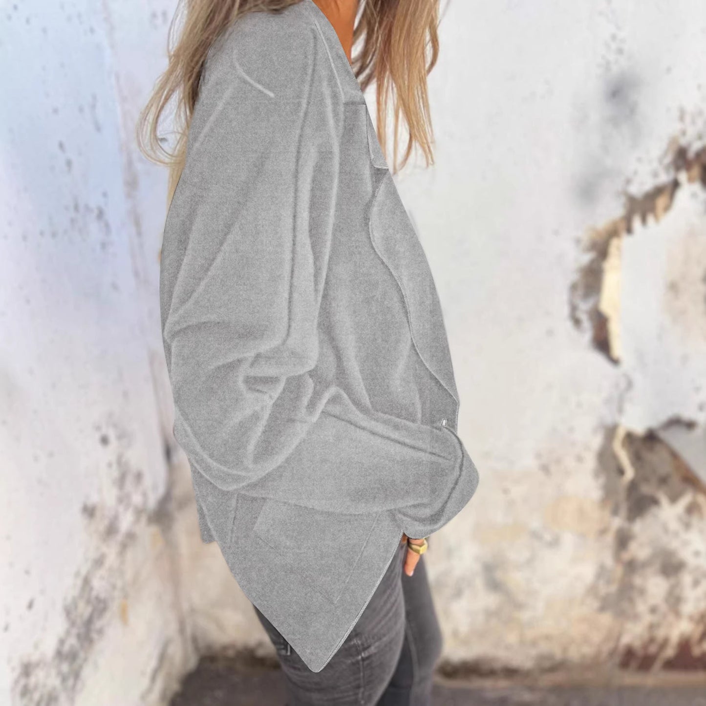 Damen Oversized Blazerjacke mit Taschen Norvielle