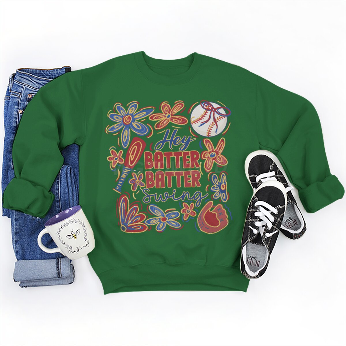 Damen Sweatshirt Baseball-Motiv Lässiger Schnitt Norvielle