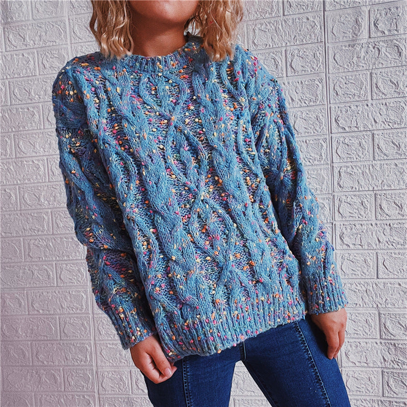 Damen Grobstrickpullover Bunt Norvielle
